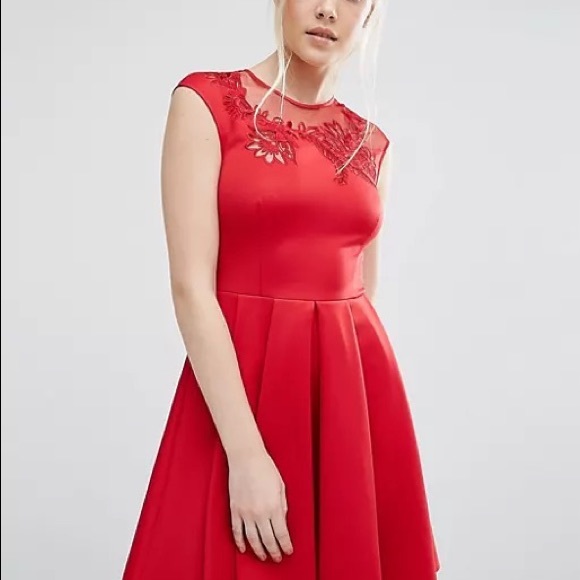 TED BAKER LONDON | Dollii Red Skater Dress - Picture 13 of 14